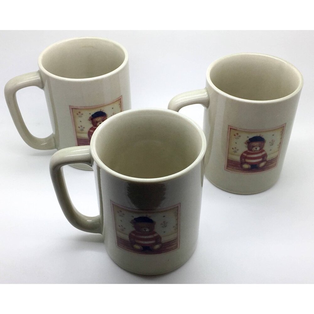 Otagiri Mug Teddy Bear Family Boys Girls Sailor Outfit Coffee Mugs Lot of 3